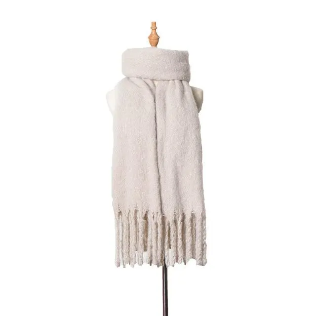 Waylin Solid Color Wooly Wrap