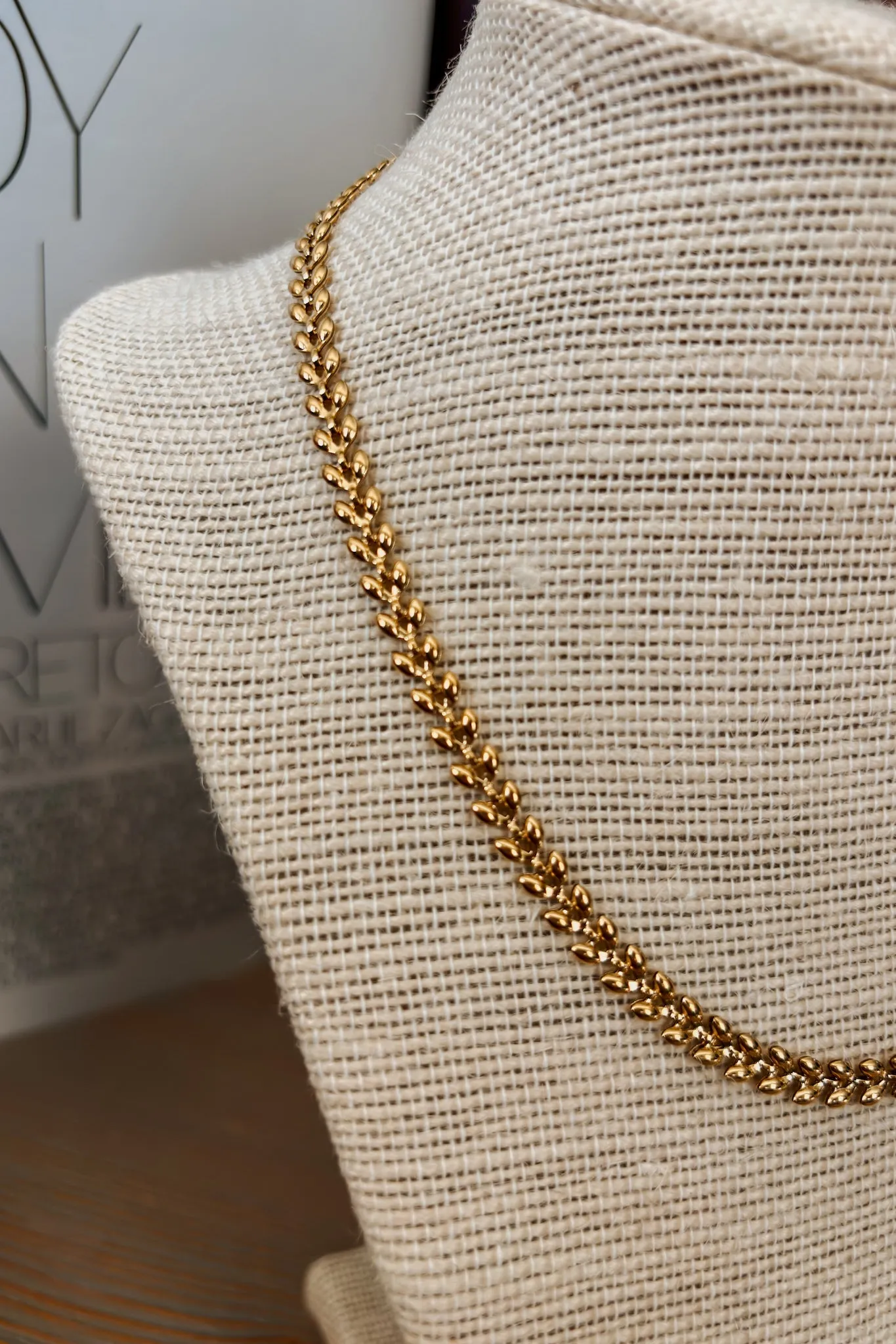 Women's 18k Wheat Chain Necklace | Gold-Plated Stainless Steel | Gold