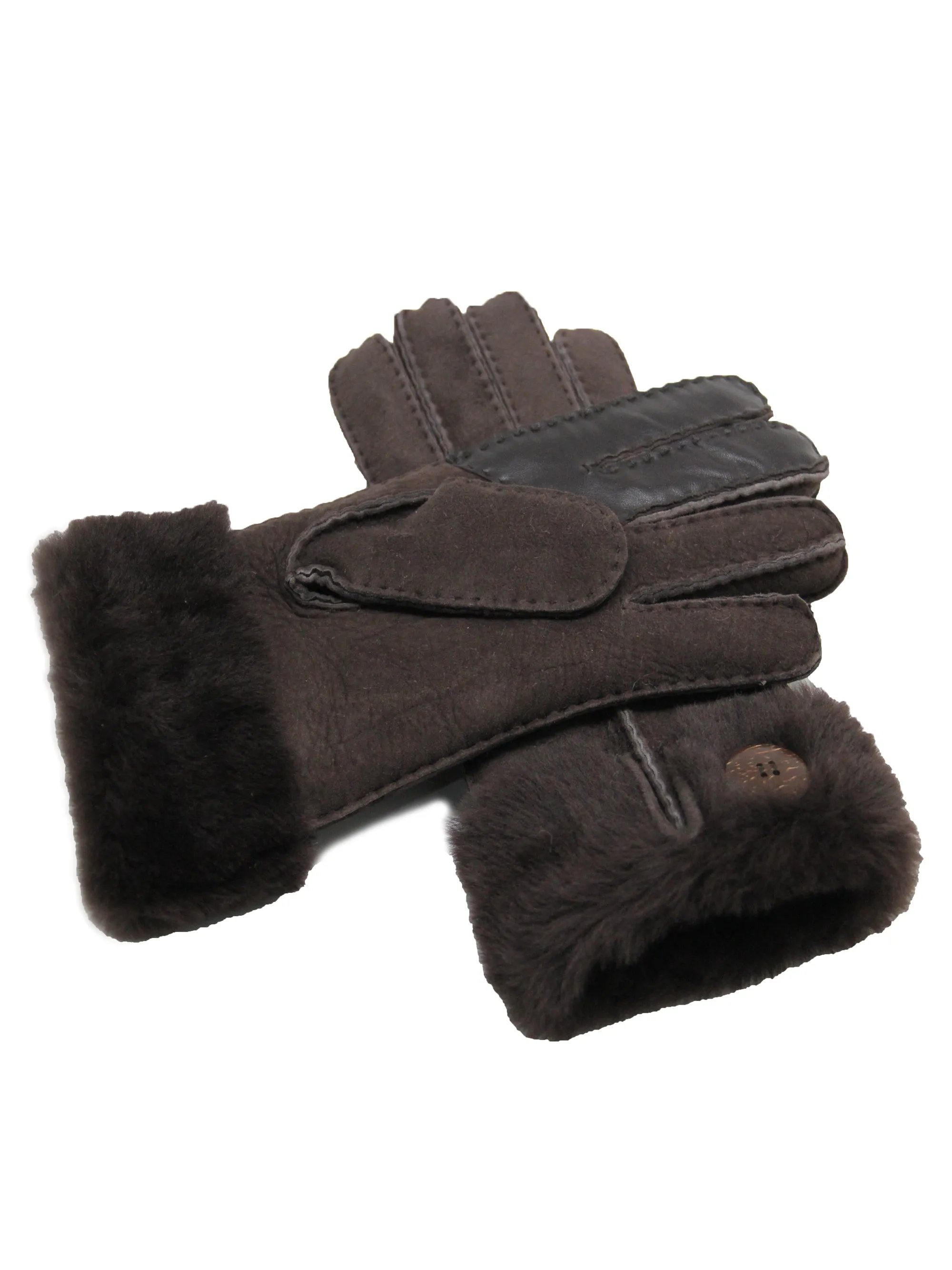 YISEVEN Womens Lambskin Shearling Leather Gloves