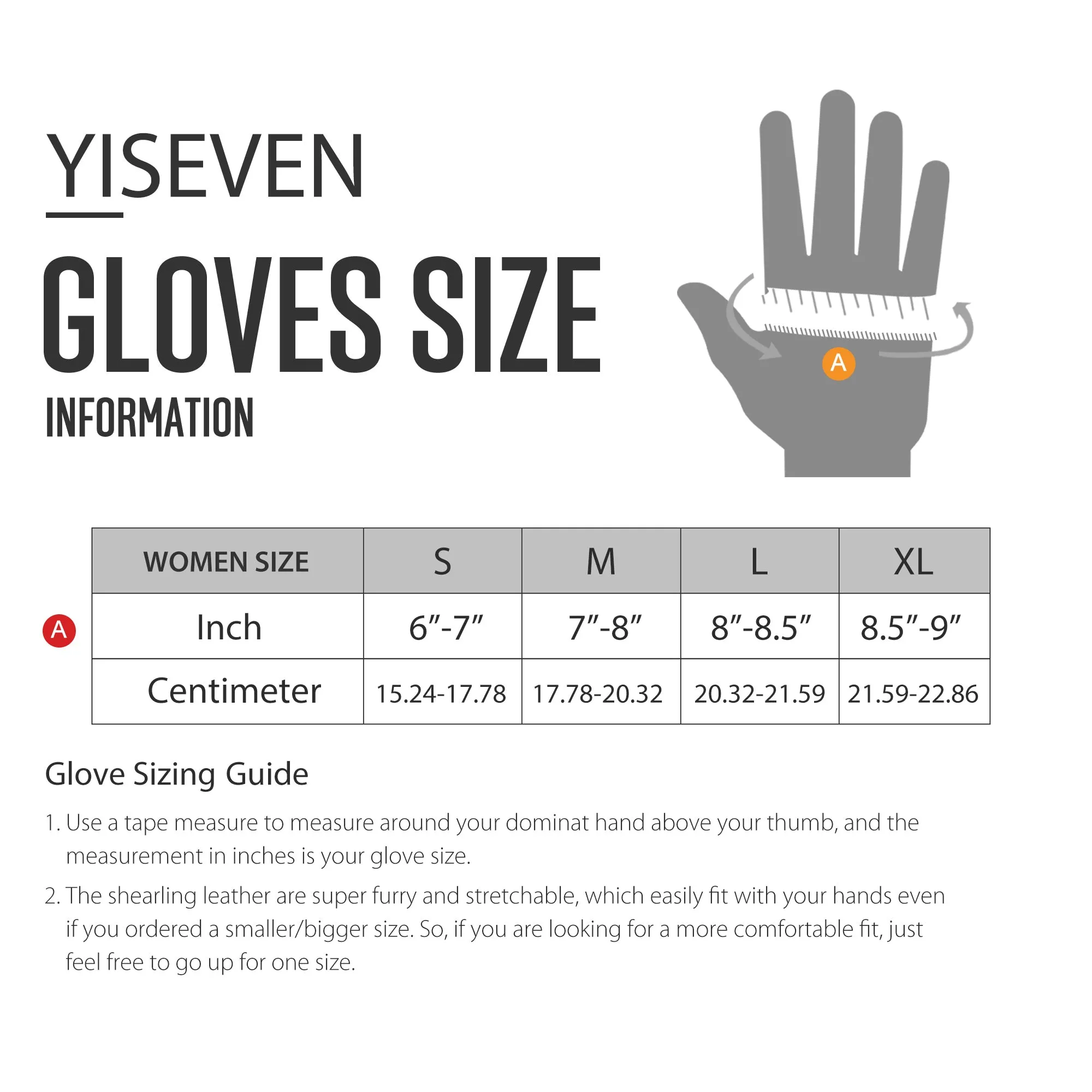 YISEVEN Womens Lambskin Shearling Leather Gloves